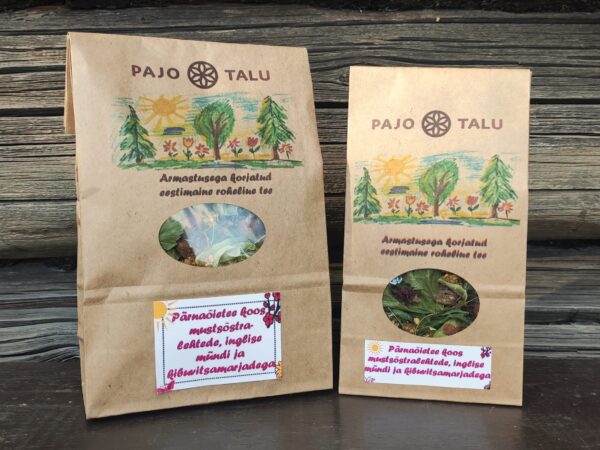 Pärnaõietee koos mustsõstralehtede, inglise mündi ja kibuvitsamarjadega 30 g ja 50 g