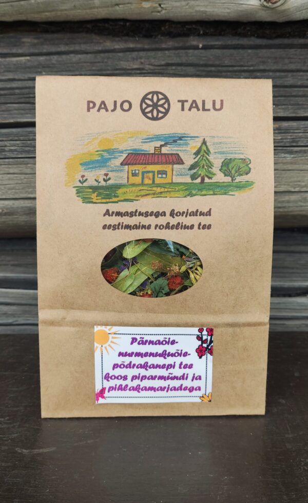 Pärnaõie-nurmenukuõie-põdrakanepi tee koos piparmündi ja pihlakamarjadega 50 g