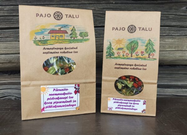 Pärnaõie-nurmenukuõie-põdrakanepi tee koos piparmündi ja pihlakamarjadega 30 g ja 50 g