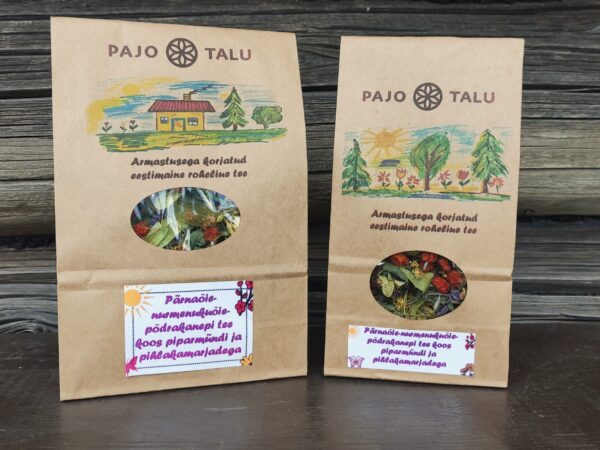 Pärnaõie-nurmenukuõie-põdrakanepi tee koos piparmündi ja pihlakamarjadega 30 g ja 50 g