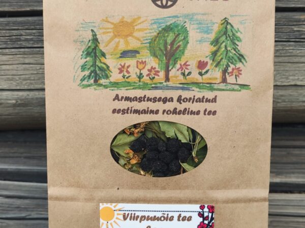 Viirpuuõie tee koos sidrunmelissi ja musta aroonia marjadega 50 g Viirpuuõie tee koos sidrunmelissi ja musta aroonia marjadega 50 g
