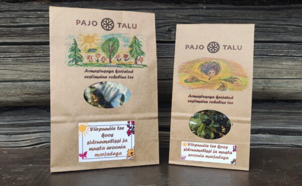 Viirpuuõie tee koos sidrunmelissi ja musta aroonia marjadega 30 g ja 50 g