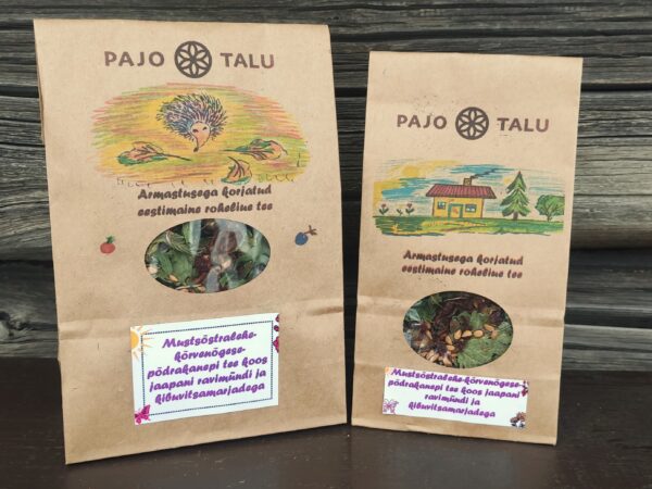 Mustsõstralehe-kõrvenõgese-põdrakanepi tee koos jaapani ravimündi ja kibuvitsamarjadega 30 g ja 50 g