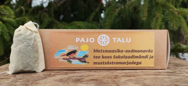 Metsmaasika-aedmonarda tee koos šokolaadimündi ja mustsõstramarjadega