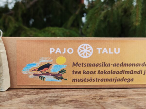 Metsmaasika-aedmonarda tee koos šokolaadimündi ja mustsõstramarjadega