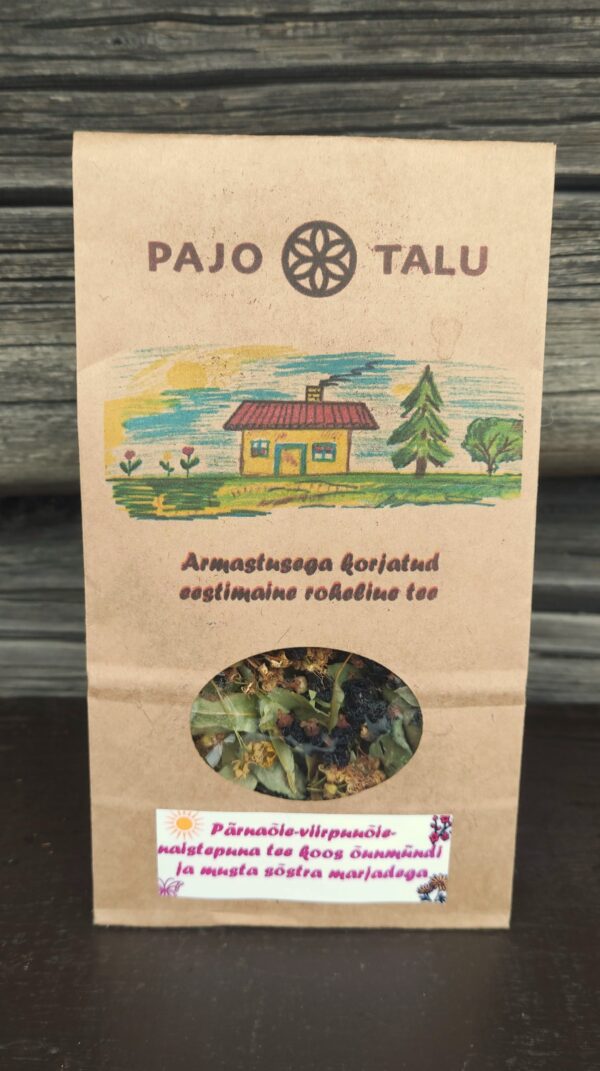 Pärnaõie-viirpuuõie-naistepuna tee koos õunmündi ja mustsõstramarjadega 30 g
