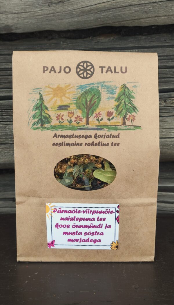 Pärnaõie-viirpuuõie-naistepuna tee koos õunmündi ja mustsõstramarjadega 50 g