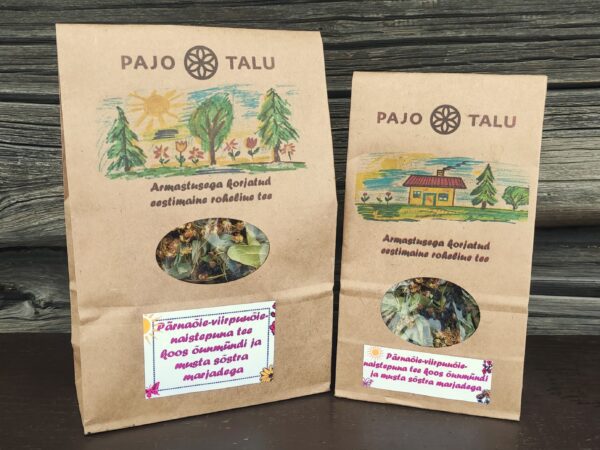 Pärnaõie-viirpuuõie-naistepuna tee koos õunmündi ja mustsõstramarjadega 30 g ja 50 g