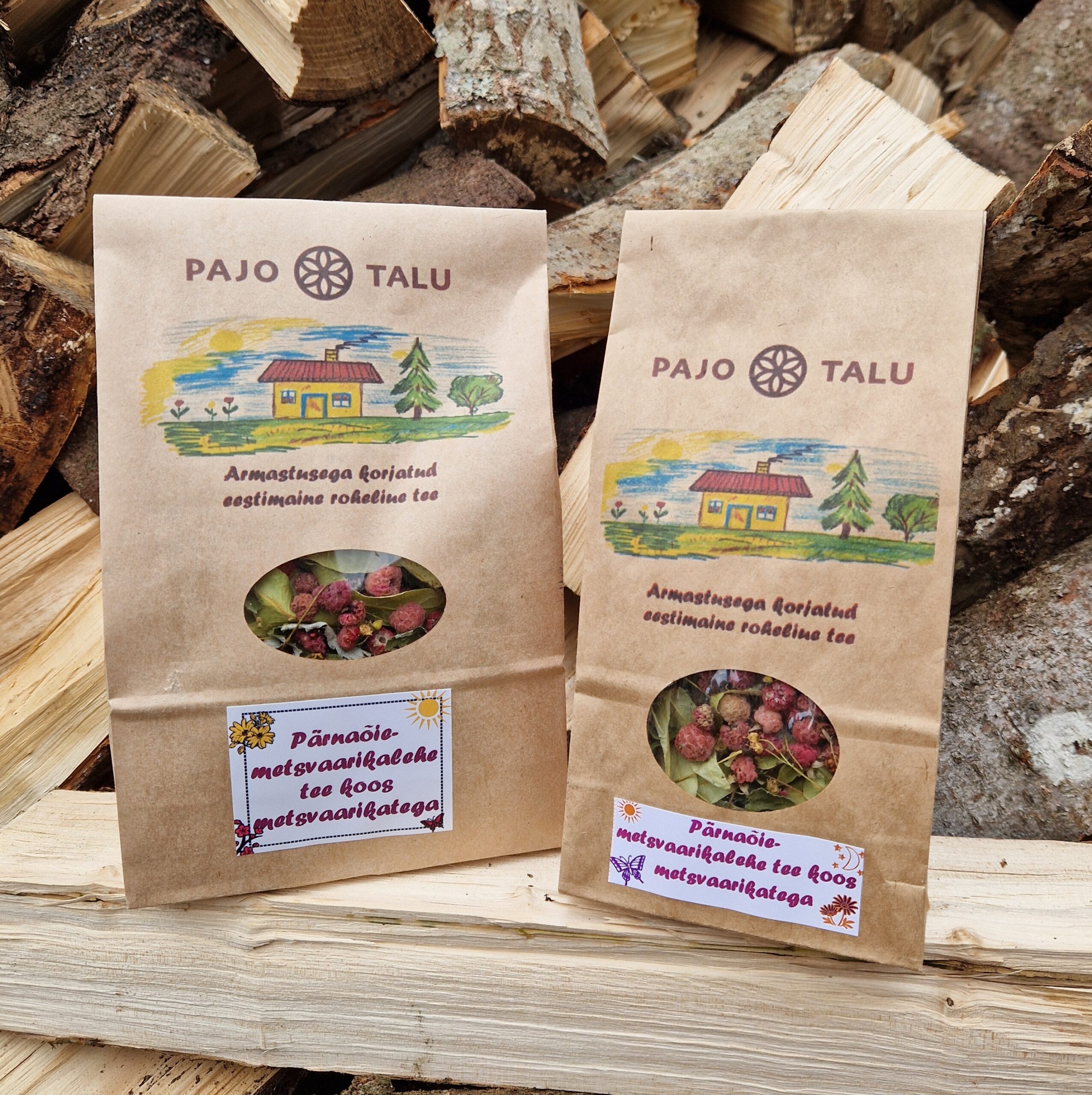 Pärnaõie-metvaarikalehe tee koos metsvaarikatega 30g ja 50g