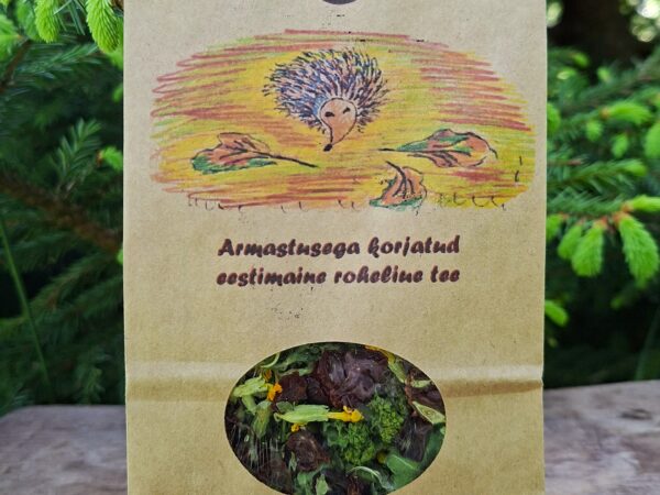 Nurmenukuõie-kortsleheõie-sidrunmelissi tee koos kibuvitsamarjadega 30g
